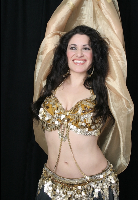 Eden Fieldstone belly dancing in a Bedlah